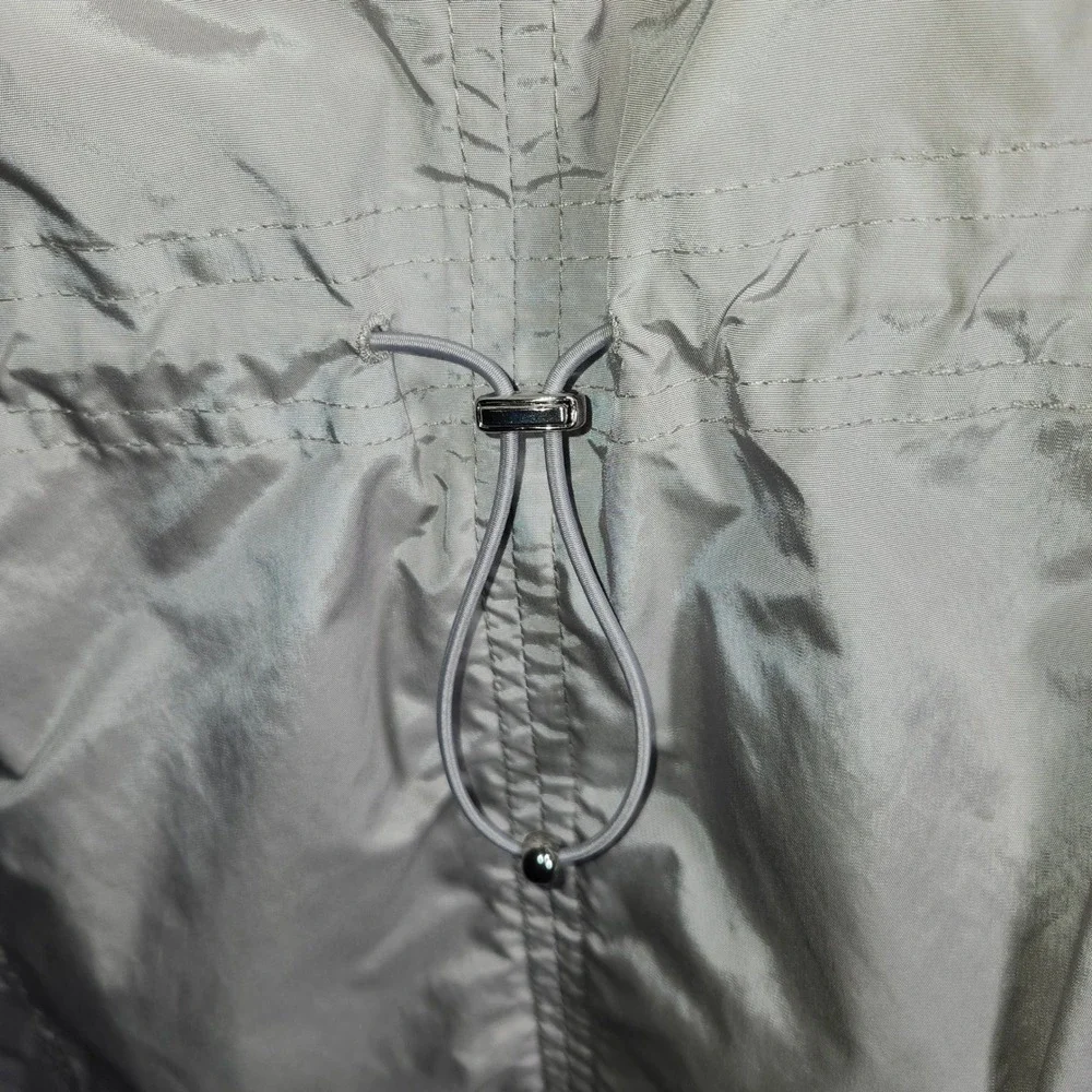 Cole Haan Signature Lightweight Hooded Jacket Gray Drawstring Utility Medium‎